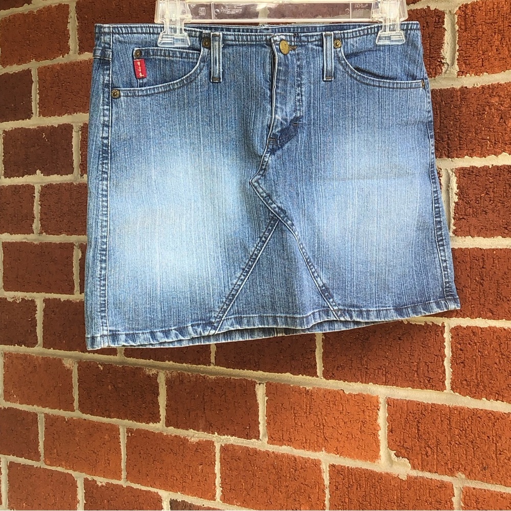 Y2K MUDD Denim Jean Mini Skirt Size 9 Junior —#092 - Picture 10 of 11